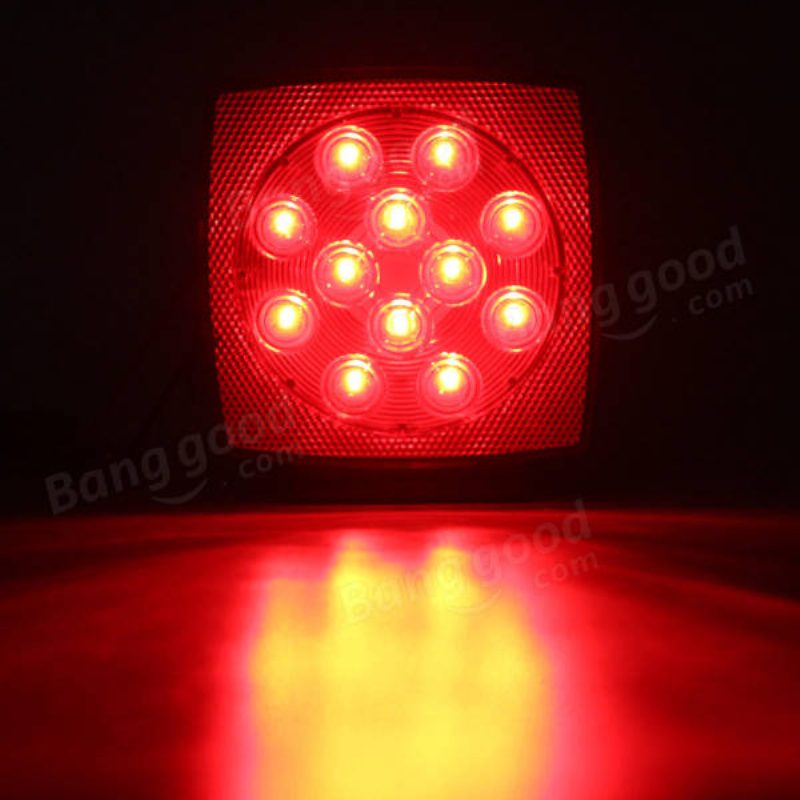 12v Led Štvorhranné Zadné Svetlá Na Nákladné Auto Brzdové Svetlo Na Čap Univerzálny