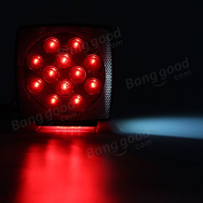 12v Led Štvorhranné Zadné Svetlá Na Nákladné Auto Brzdové Svetlo Na Čap Univerzálny