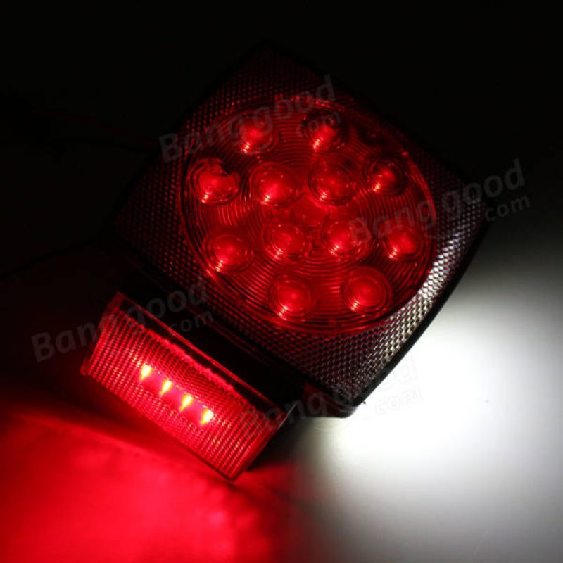 12v Led Štvorhranné Zadné Svetlá Na Nákladné Auto Brzdové Svetlo Na Čap Univerzálny