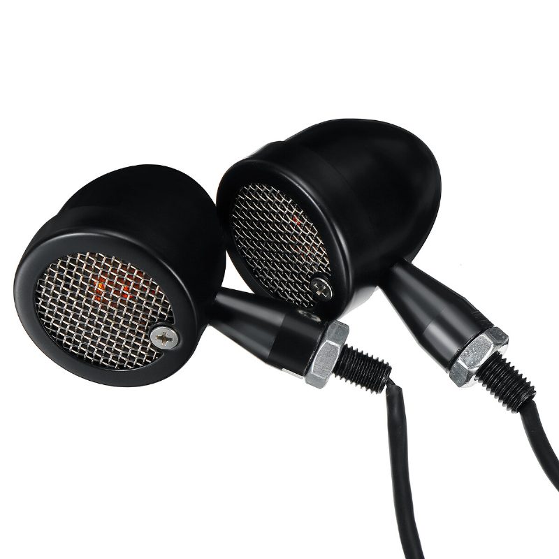 12v Motocykel Grill Bullet Led Smerové Svetlá Červené Kontrolky