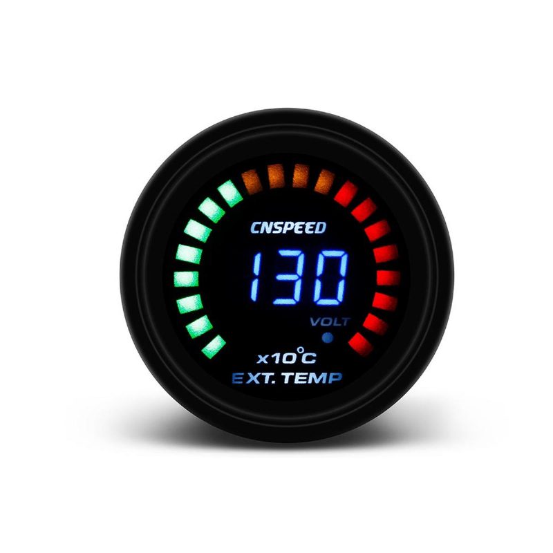 2-palcový 52 mm Digitálny Turbo Boost/voda/teplota Oleja/tlak/tachometer/egt Monitor Závodné Meradlo