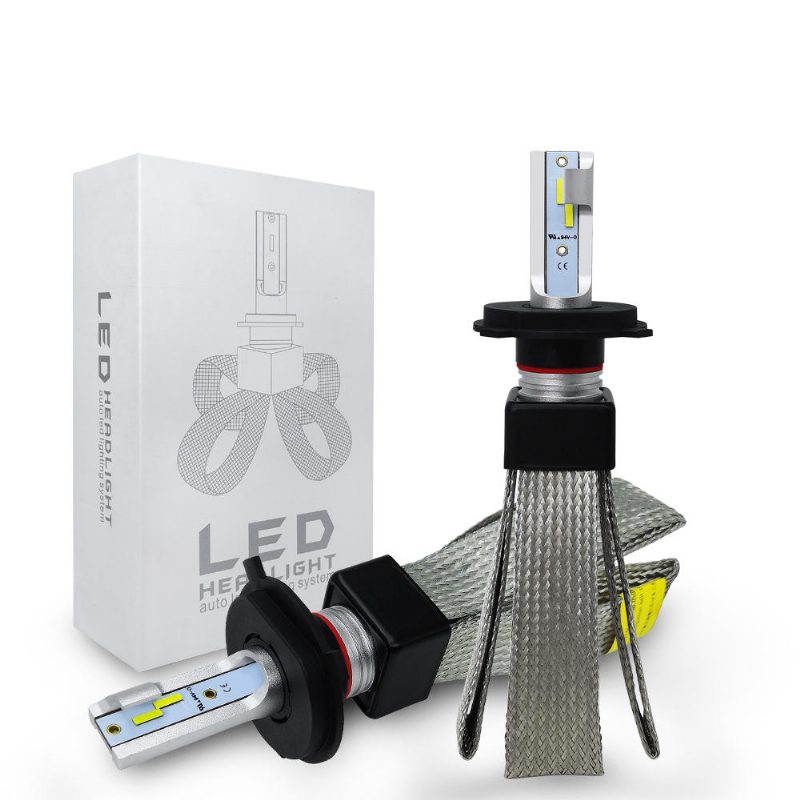2ks 12v 24v T8 Led Žiarovka H4/hb2/9003/9005/hb3/h10 Biele Predné Svetlomety 60w 6000lm Cob Čelovka Auto Hmlovka