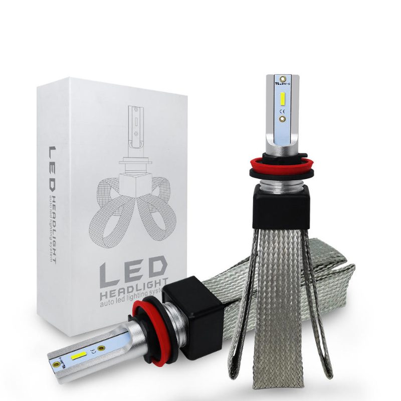 2ks 12v 24v T8 Led Žiarovka H4/hb2/9003/9005/hb3/h10 Biele Predné Svetlomety 60w 6000lm Cob Čelovka Auto Hmlovka