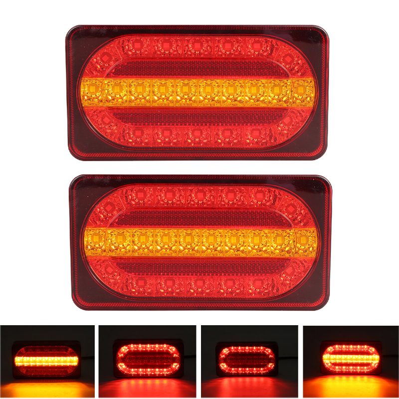 2pcs 12v 24led Zadné Koncové Svetlo Ukazovateľ Smeru Chodu Brzdové Pre Dodávkový Príves