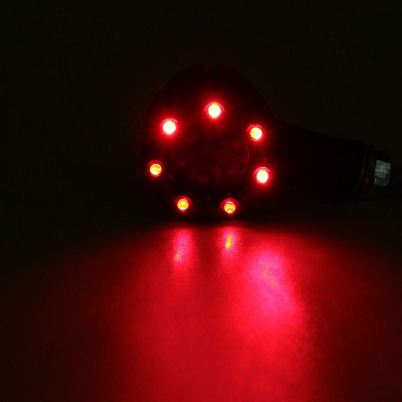4x Univerzálne Led Svetlo Jantárové + Červené Pre Motocykle Zadné Smerové Brzdové Svetlá Bežiace