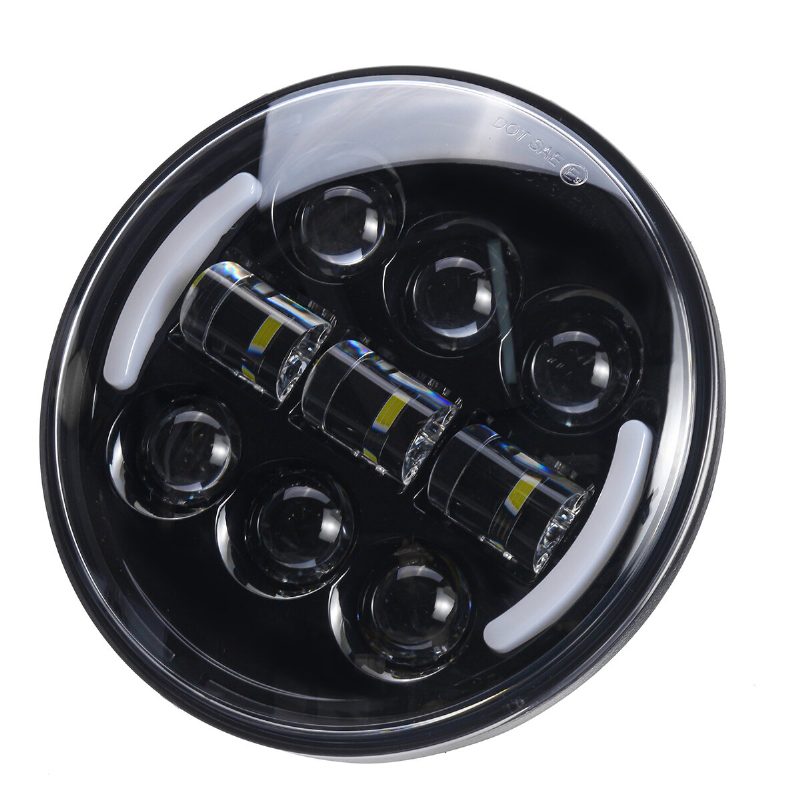 5.75" Motocyklový Led Svetlomet Projektor Hi-lo Beam Drl Smerovku Halo Ring