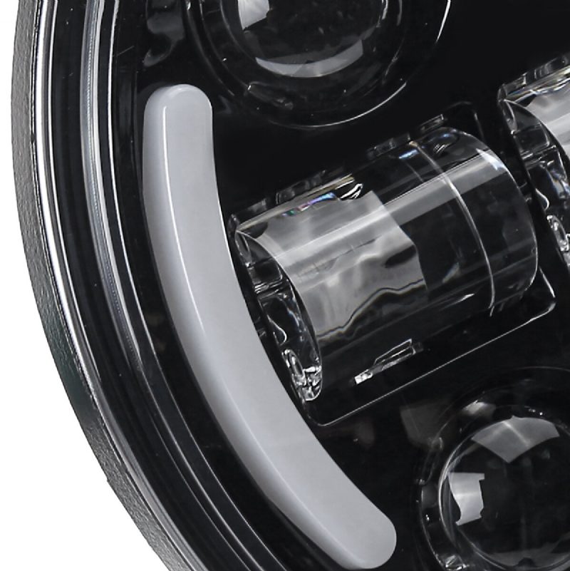 5.75" Motocyklový Led Svetlomet Projektor Hi-lo Beam Drl Smerovku Halo Ring