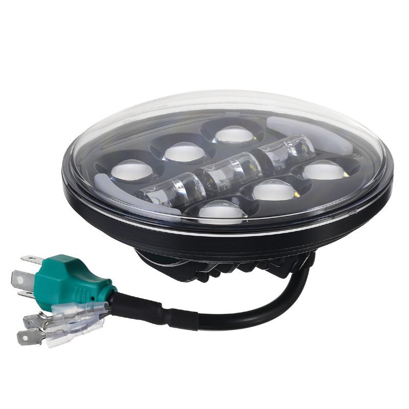 5.75" Motocyklový Led Svetlomet Projektor Hi-lo Beam Drl Smerovku Halo Ring