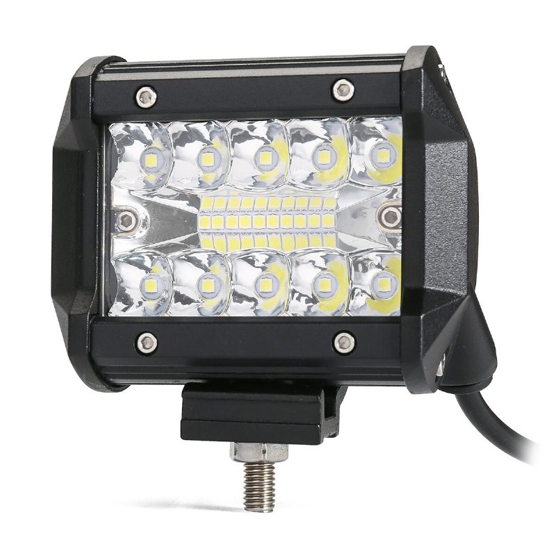 Ambother 2pcs Tri Row 4 Palcové 9-32v 20 Led Pracovné Svetlo Bar Flood Spot Beam Offroad Suv Drive Truck Atv Utv Loď Hmlové Svietidlo Vodotesné