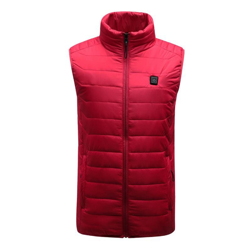 Červená Unisex Usb Vyhrievacia Vesta Smart Winter Body Warmer Outdoor Racing Jacket Heater Christmas Gift