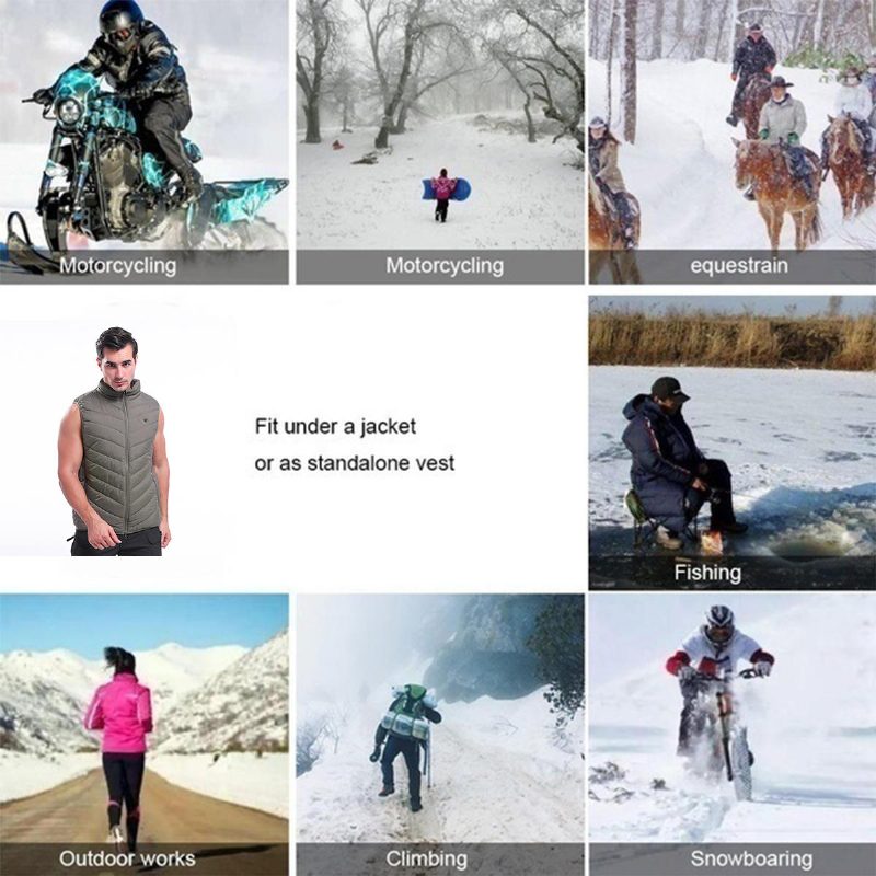 Elektrická Usb Trojrýchlostná Vesta S Termostatom Teplá Flísová Tkanina + Polyesterová Kamufláž Pre Outdoorové Športy