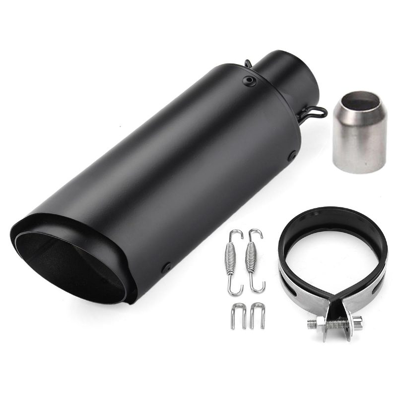 Koncovky Tlmiča Výfuku Motocykla 38-51 mm Nerezová Oceľ Čierna