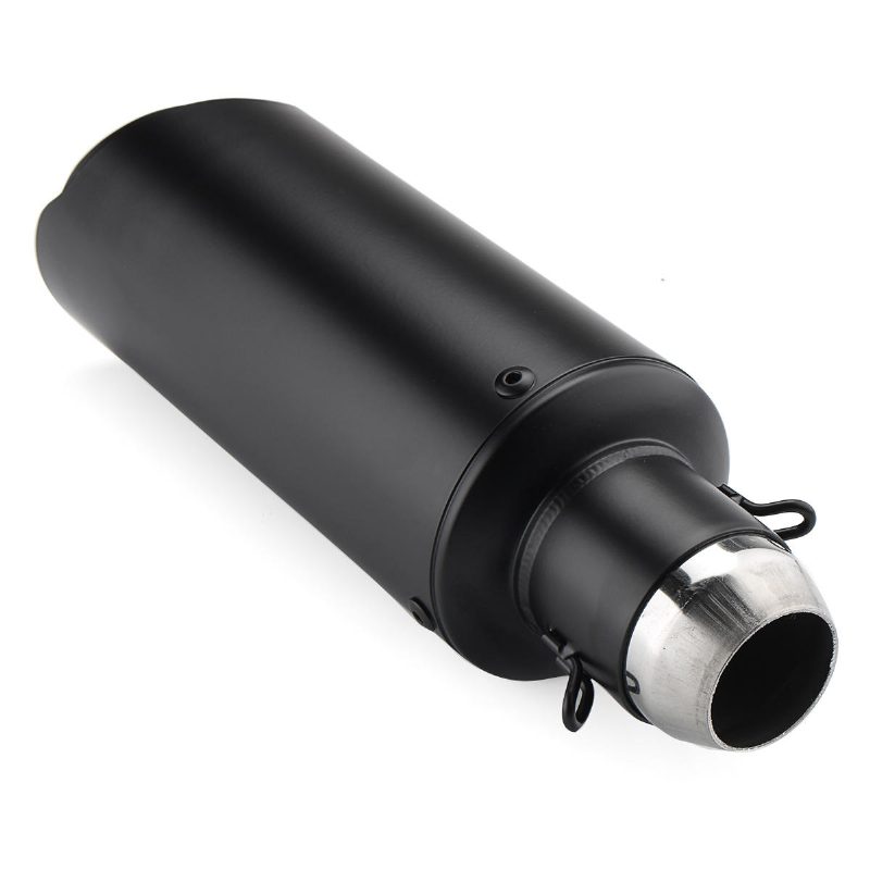 Koncovky Tlmiča Výfuku Motocykla 38-51 mm Nerezová Oceľ Čierna
