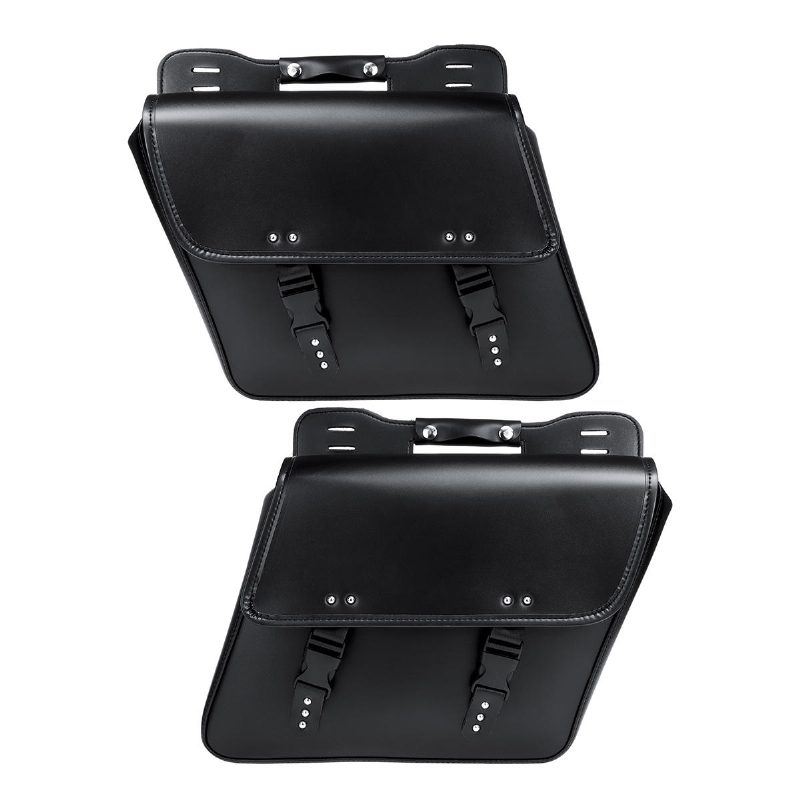 Motocykel Saddlebags Tool Luggage Saddle Bag Black Pu Leather Universal