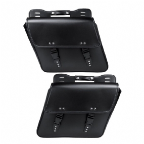 Motocykel Saddlebags Tool Luggage Saddle Bag Black Pu Leather Universal