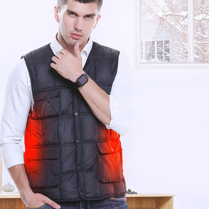 Nastaviteľná Elektrická Vesta Vyhrievaná Rybárska Látková Bunda Usb Thermal Winter-warmer