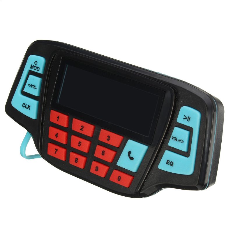 Riadidlá Motocykla Mp3 Čierne Reproduktory Audio Systém Usb Sd Fm S Funkciou Bluetooth