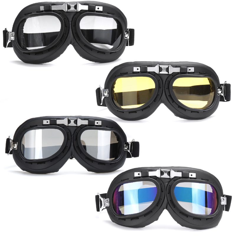 Vetruodolná Retro Prilba Okuliare Motocykel Lyžovanie Scooter Atv Flying Eyewear