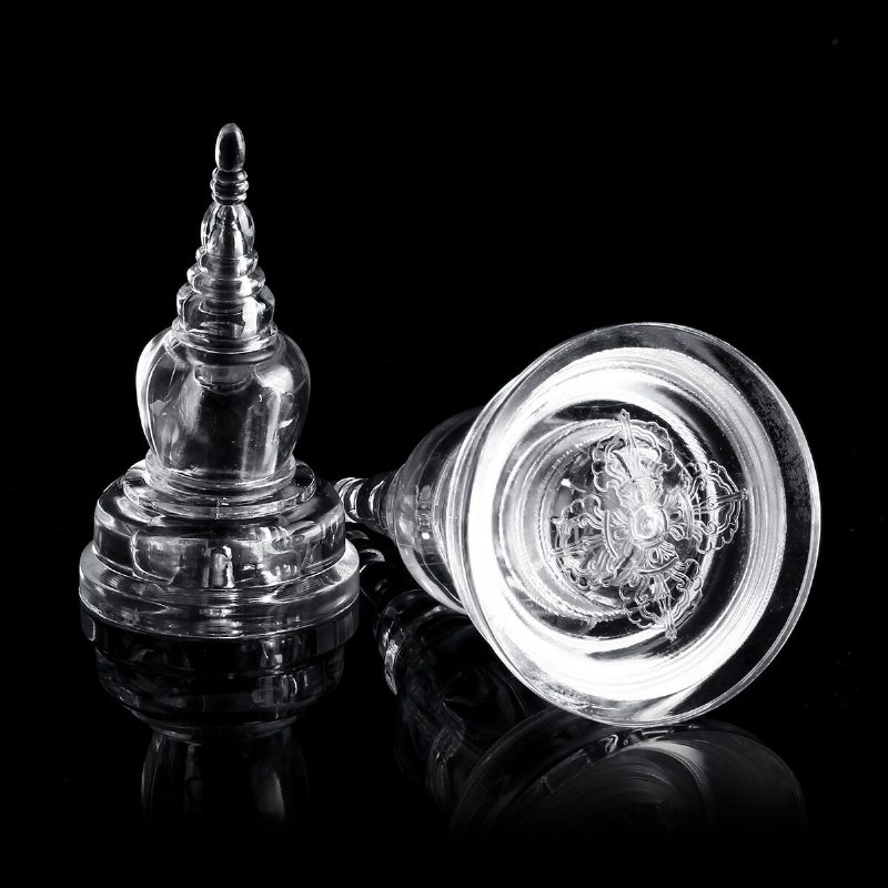 Akrylová Číra Tibetská Budhistická Veža Mikky Crystal Stupa