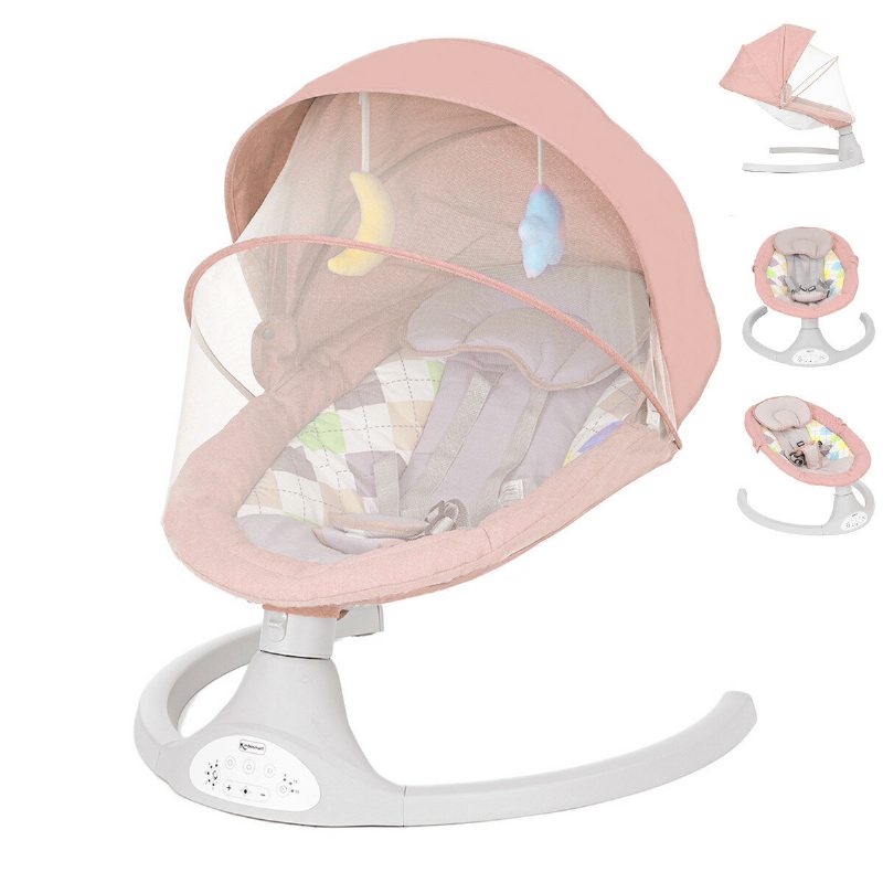 Hojdacie Kreslo Kimbosmart Baby Multifunkčná Hudobná Elektrická Hojdačka Aktivity