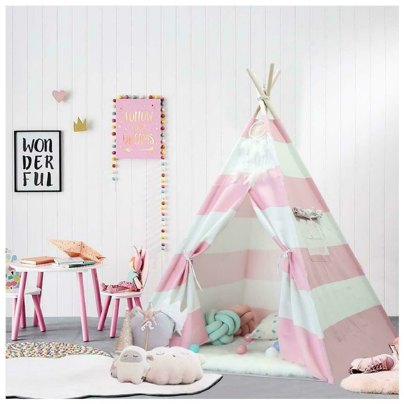 Veľký Stan Teepee Detský Vigvam Z Bavlneného Plátna Na Hranie House Boy Girl