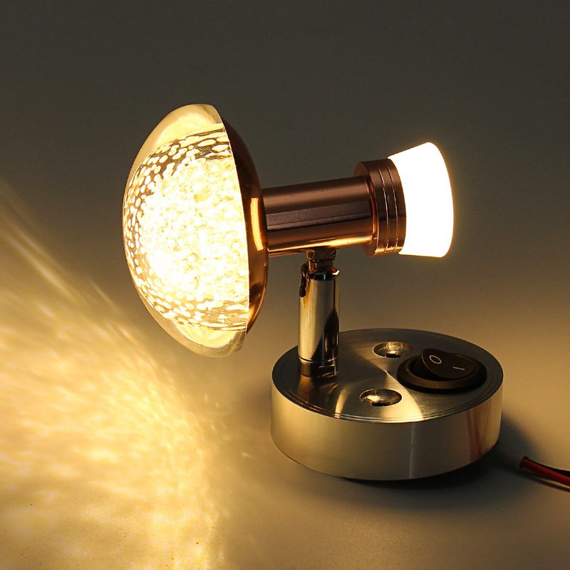 12v 3w+1w Akrylová Interiérová Led Lampa Na Čítanie Stolová Pre Obytný Karavan