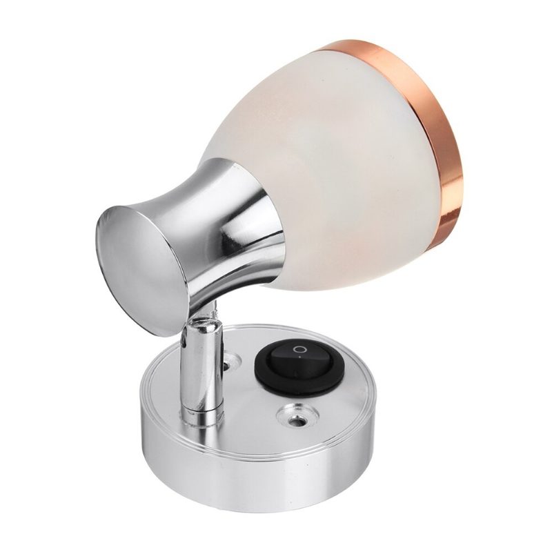 12v 3w Led Vnútorné Matné Sklo Led Mini Bodové Svetlo Nočná Lampa Na Čítanie Do Karavanu