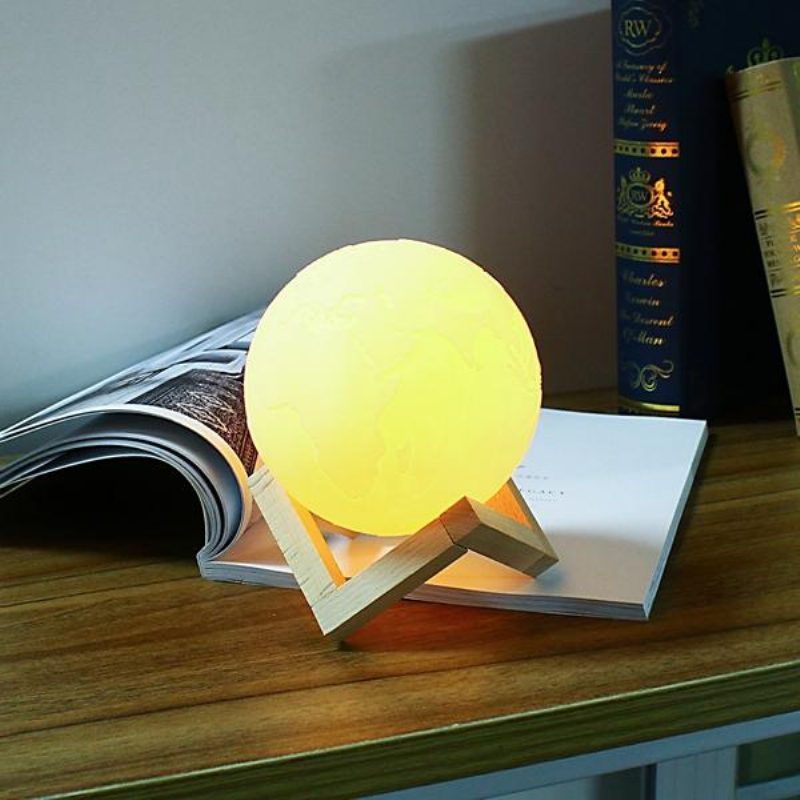 18 cm 3d Zemná Lampa Usb Nabíjateľný Dotykový Senzor Led Nočné Svetlo Ako Darček Dc5v