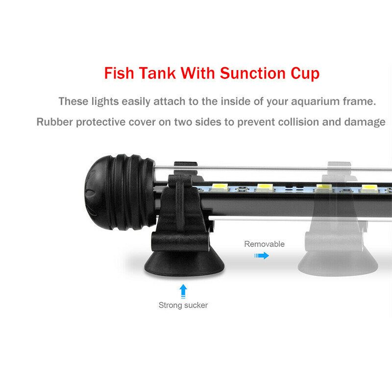 18 cm 5050smd 9led Akváriová Nádrž Na Ryby Rgb Ľahká Ponorná Vodotesná Barová Lampa