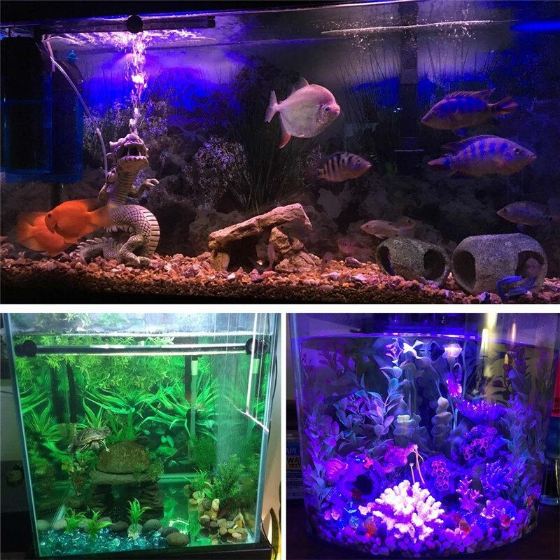 18 cm 5050smd 9led Akváriová Nádrž Na Ryby Rgb Ľahká Ponorná Vodotesná Barová Lampa