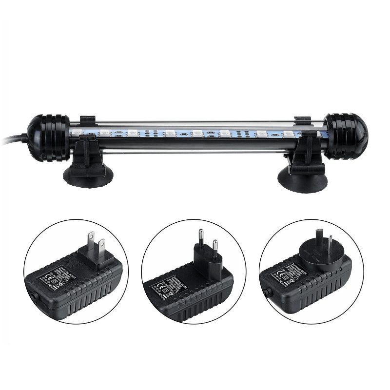 18 cm 5050smd 9led Akváriová Nádrž Na Ryby Rgb Ľahká Ponorná Vodotesná Barová Lampa