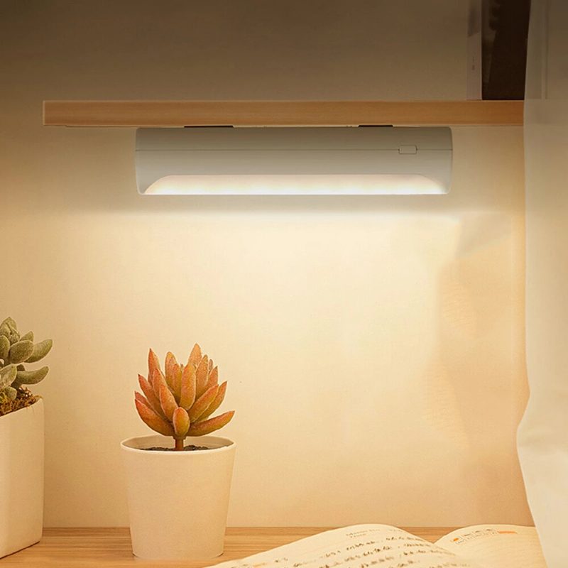 2 V 1 Led Nočné Svetlo Baterka Usb Nabíjanie Bezdrôtové Skriňové Snímač Pohybu Automatické Otváranie Stmievateľné Pre Spálňu Schodisko Osvetlenie Uličky V Izbe