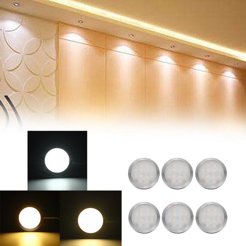 2.5 W 6-v-1 Led Pod Skriňovým Svetlom Stropným Panelom Nadol Tenká Kuchynská Skrinka Vstavaná Lampa Dc12v