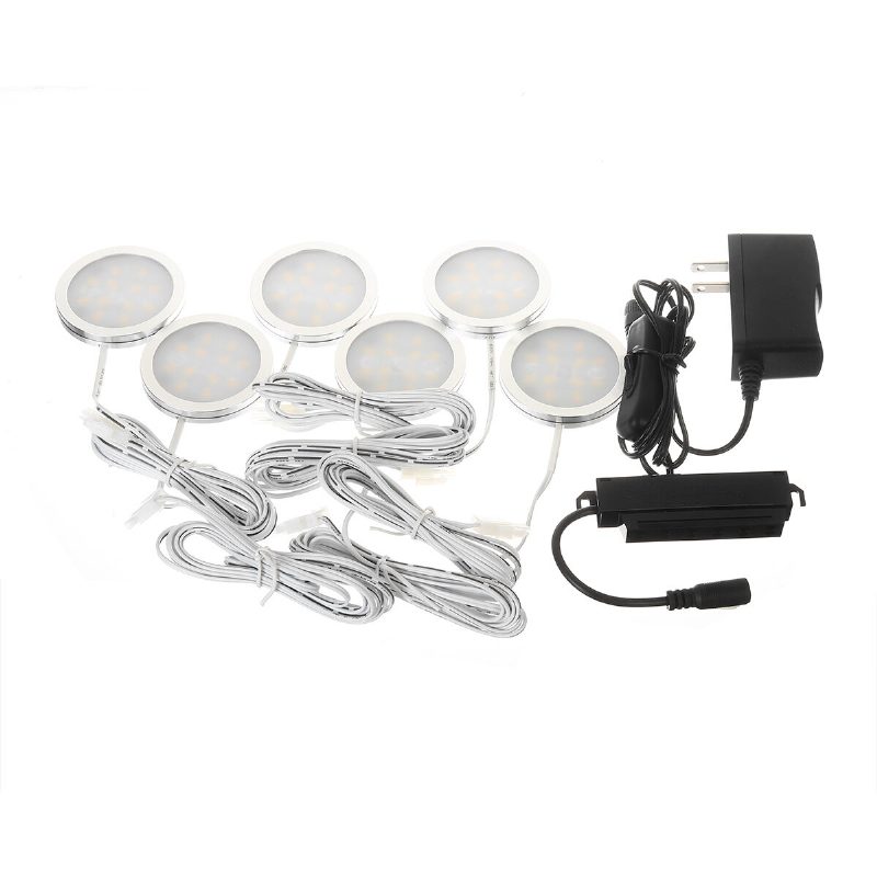 2.5 W 6-v-1 Led Pod Skriňovým Svetlom Stropným Panelom Nadol Tenká Kuchynská Skrinka Vstavaná Lampa Dc12v