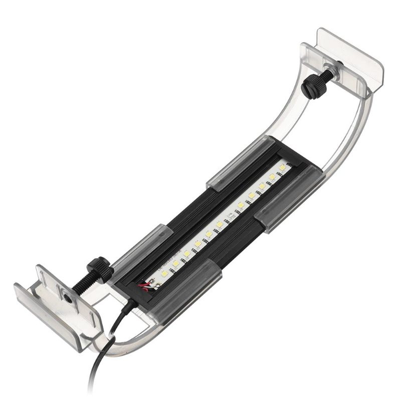 2w 13cm Nastaviteľná 2835 Led Nádrž Na Akváriové Ryby Super Tenká Svetelná Lampa Čierna