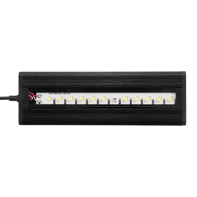 2w 13cm Nastaviteľná 2835 Led Nádrž Na Akváriové Ryby Super Tenká Svetelná Lampa Čierna