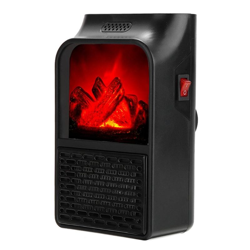 3d Plameňový Ohrievač 500 W Nástenný Elektrický Guľatiny Na Stenu Diaľkové Ovládanie Ac220v-240v