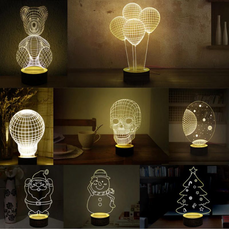 3d Vizuálne Led Nočné Svetlo Na Malý Stolík Na Sviatočného Valentína