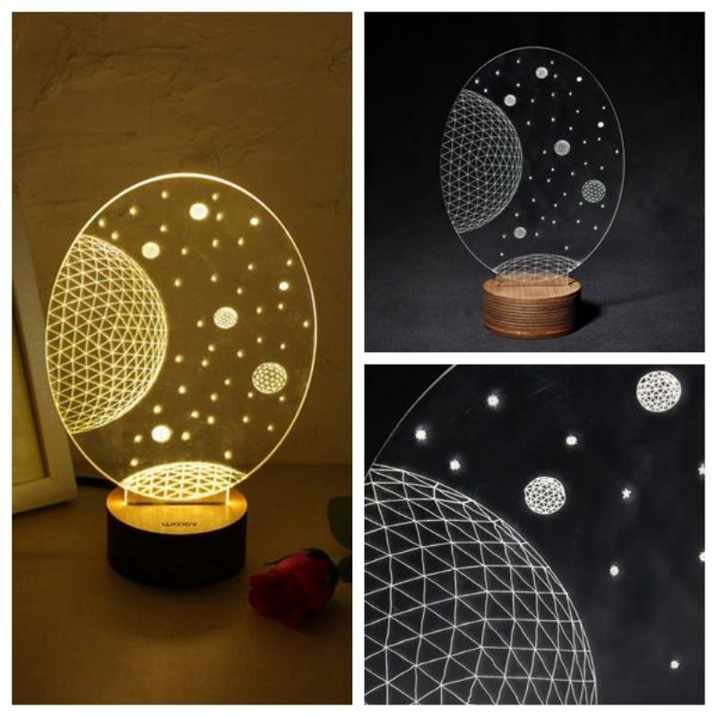 3d Vizuálne Led Nočné Svetlo Na Malý Stolík Na Sviatočného Valentína