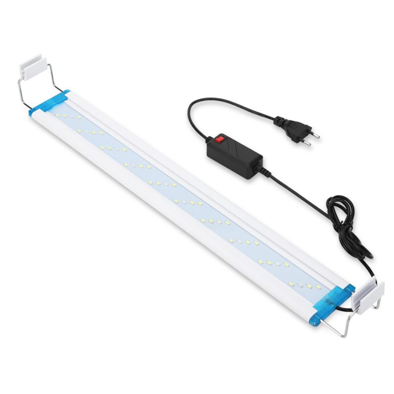 Akvárium Led Osvetlenie 18-48 cm S Výsuvnými Držiakmi Biele A Modré Led Diódy Vhodné Pre
