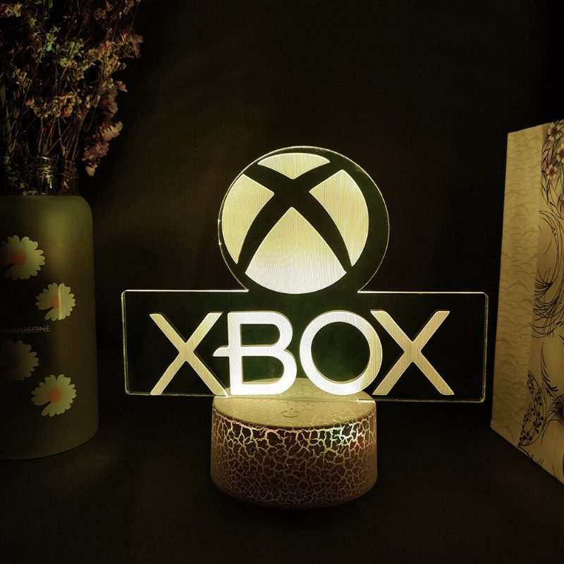 Ikona Hry Xbox 3d Illusion Lamp Herná Miestnosť Nastavenie Pracovnej Plochy Led Senzorové Svetlá Meniace Farbu Podsvietenia Počítača Dekorácia Miestnosti