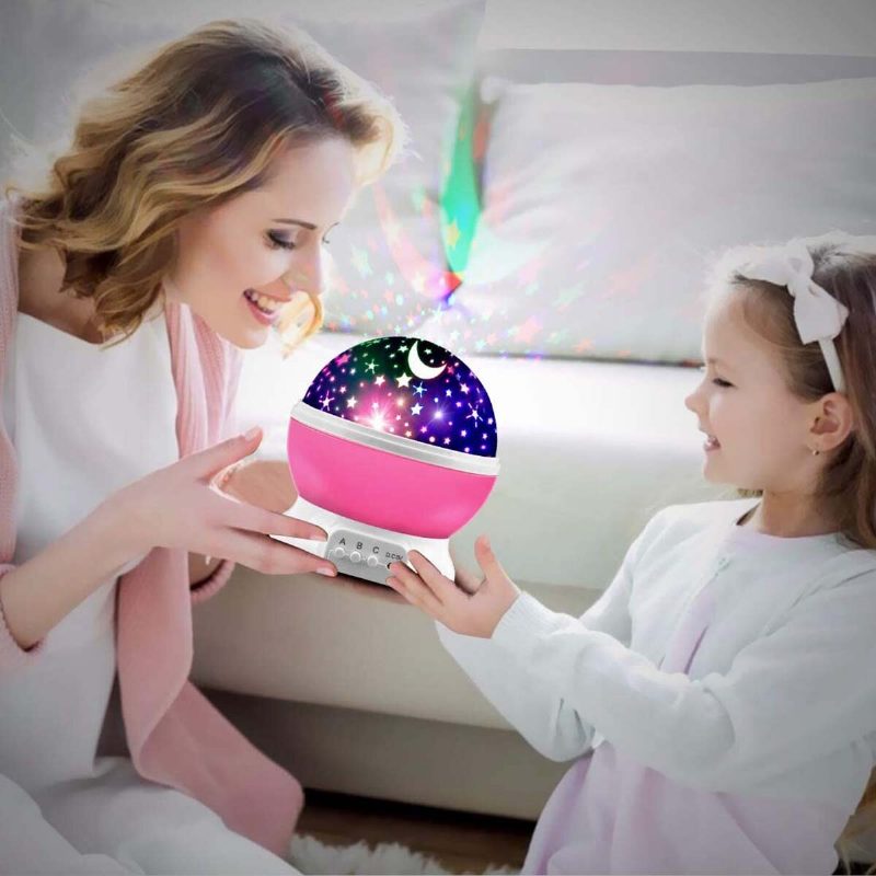 Led Hviezdne Projektorové Svietidlo Nočné Svetlo Bábätko Usb Romantický Rotujúci Mesiac Cosmos Sky Star Projekčná Lampa Pre Deti Detská Spálňa Obývacia Izba