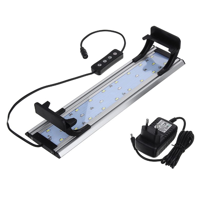 Stmievateľné A Časovač Led Osvetlenie Akvária Na S Výsuvnými Držiakmi Pre 30 cm Rast Rastlín V Nádrži 3 Svetelné Režimy Biela + Modrá + Červená Led 5730smd