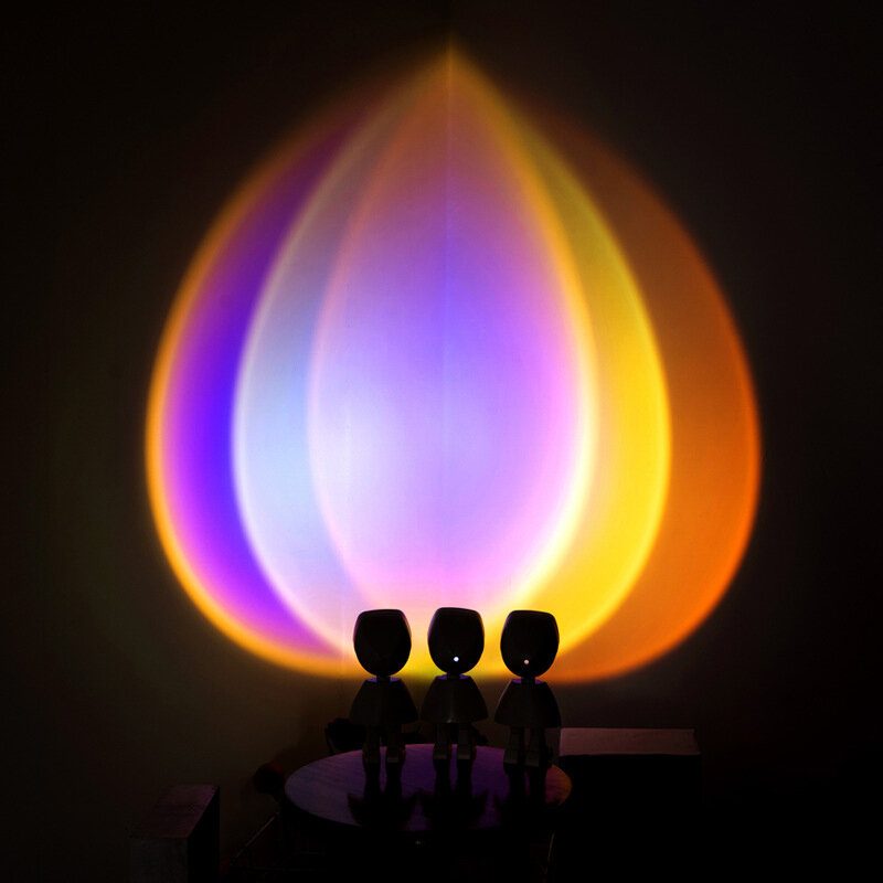 Sun Sunset Led Svetlo Rainbow Projection Stolová Lampa Home Dekor Usb Nočné