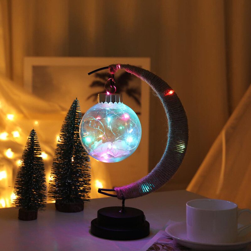 Svetelná Spomienková Lampa V Tvare Polmesiaca Na Modelovanie Guličky Led Na Domácu Dekoráciu