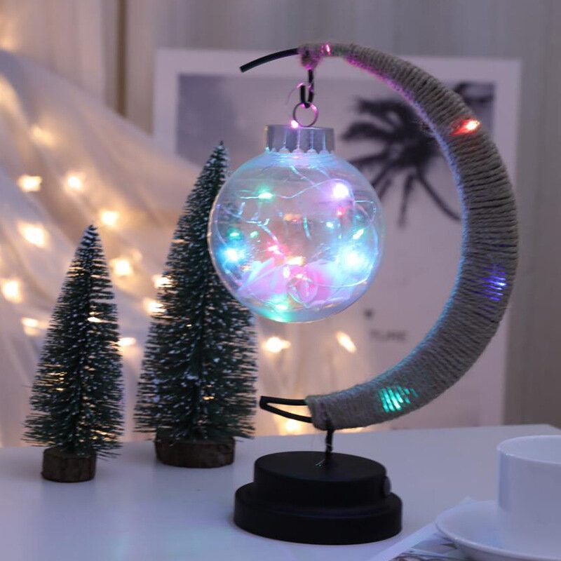 Svetelná Spomienková Lampa V Tvare Polmesiaca Na Modelovanie Guličky Led Na Domácu Dekoráciu