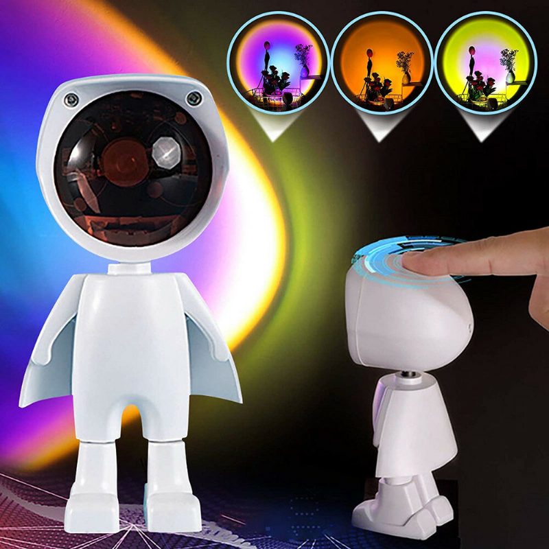 Svetlo Pri Západe Slnka Usb Led Nočné Projektor Led Led Romantické Rainbow Pri Atmosféra 360 Stupňová Dekorácia