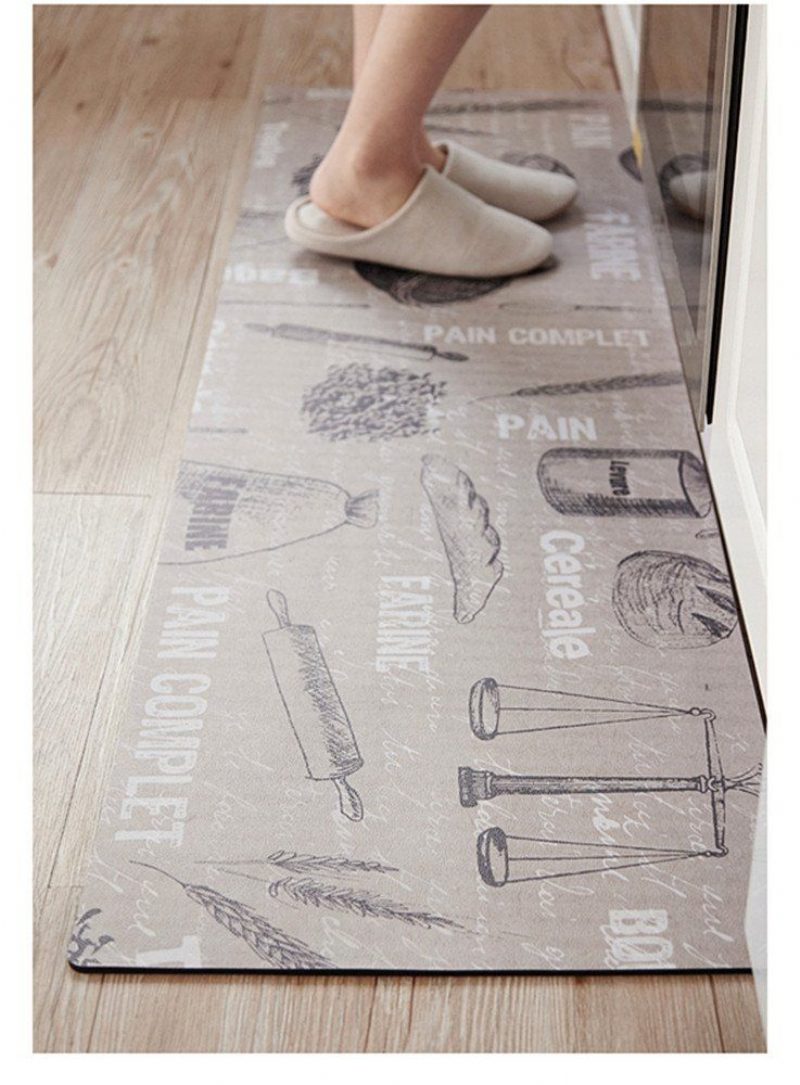 Klasická Kuchyňa Comfort Chef Floor Matwheat Dreams Protišmykový Vodotesný Kuchynský Behúň Viacplošný Koberec Odolný Voči Olejom