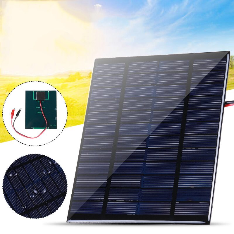 10w Solárny Panel S Príchytkami Polykryštalický Kremíkový Článok Ip65 Prenosný Vodotesný Outdoor Camping Cestovanie