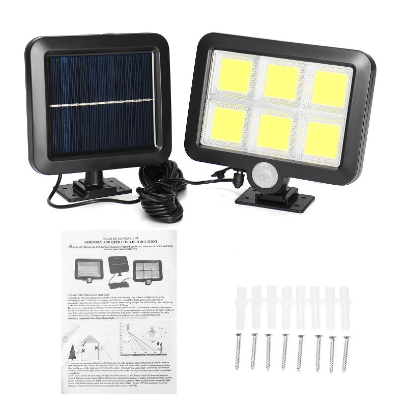 120 Led Cob Camping Light Solárna Lampa Vodotesná Nástenná Proti Slnečnému Svetlu Vonkajšia Záhradná Terasa